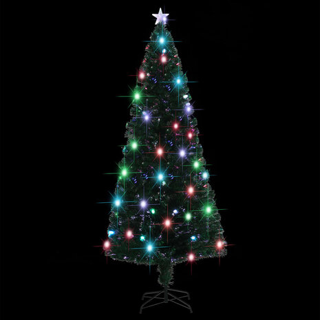 Kerstboom met LED en standaard 210 cm glasvezel 4