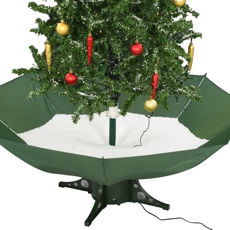 Kerstboom sneeuwend met paraplubasis 190 cm groen 7