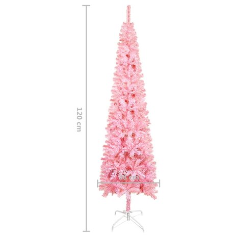 Kerstboom smal 120 cm roze  7