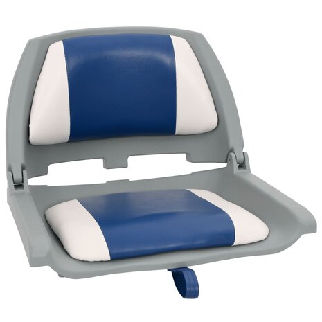 4-delige Bootstoelenset inklapbaar 48x51x41 cm blauw en wit 4