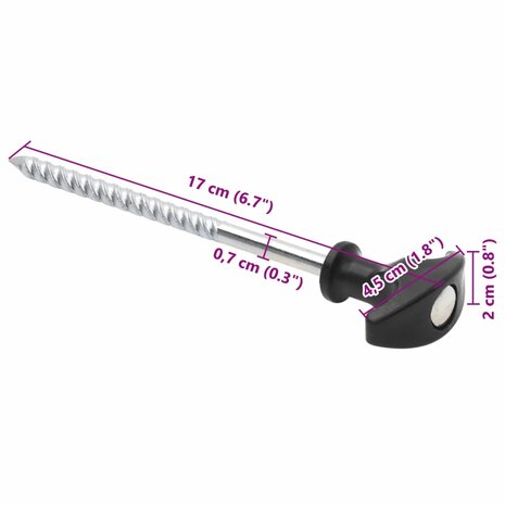 Tentharingen 12 st Ø7 mm 17 cm gegalvaniseerd staal 6