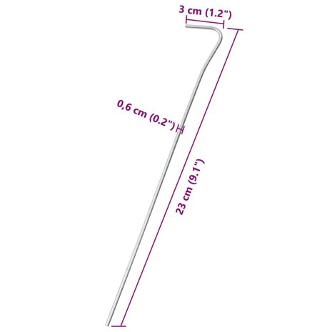 Tentharingen 50 st Ø6 mm 23 cm gegalvaniseerd staal 5