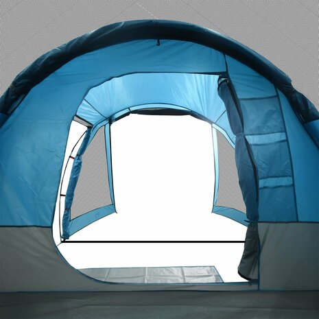 Tunneltent 4-persoons waterdicht blauw 10