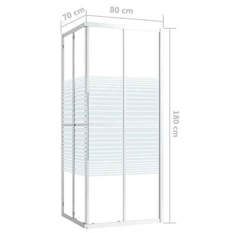 Douchecabine 80x70x180 cm ESG 9