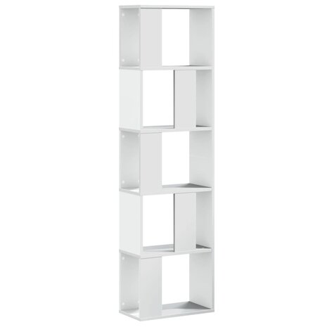 Boekenkast 5-laags 45x23,5x162,5 cm bewerkt hout wit 2