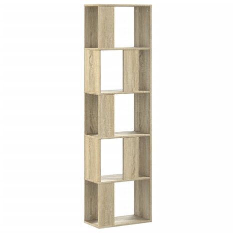 Boekenkast 5-laags 45x23,5x162,5 cm bewerkt hout sonoma eiken 2