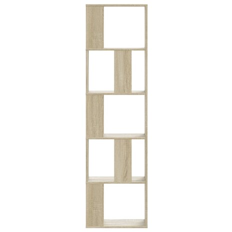 Boekenkast 5-laags 45x23,5x162,5 cm bewerkt hout sonoma eiken 3