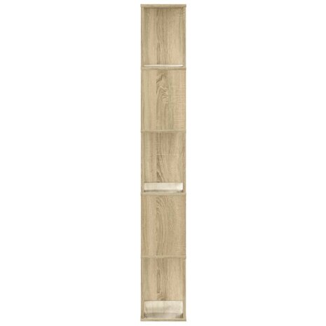 Boekenkast 5-laags 45x23,5x162,5 cm bewerkt hout sonoma eiken 4