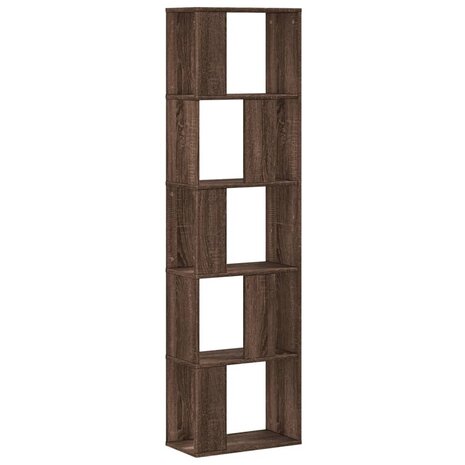 Boekenkast 5-laags 45x23,5x162,5 cm hout bruin eikenkleurig 2