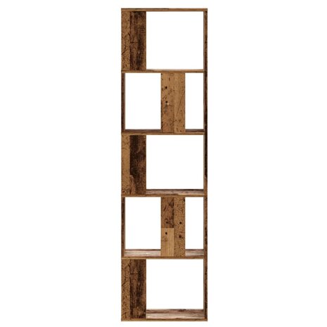 Boekenkast 5-laags 45x23,5x162,5 cm bewerkt hout oud hout 3