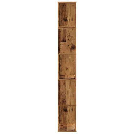 Boekenkast 5-laags 45x23,5x162,5 cm bewerkt hout oud hout 4