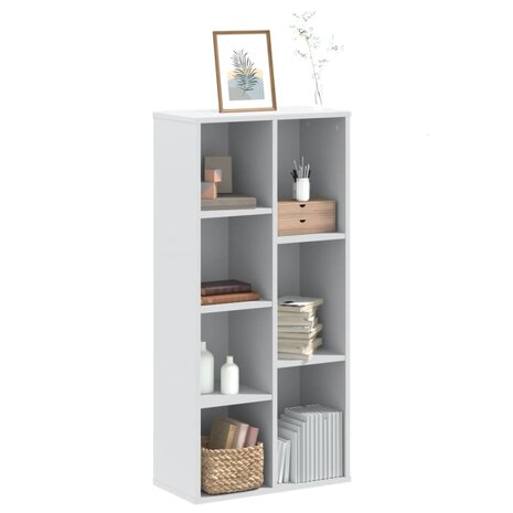 Boekenkast 50x25x105 cm bewerkt hout wit 1