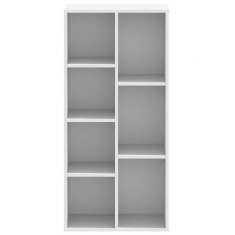 Boekenkast 50x25x105 cm bewerkt hout wit 4