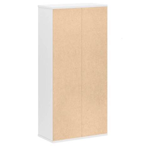 Boekenkast 50x25x105 cm bewerkt hout wit 6