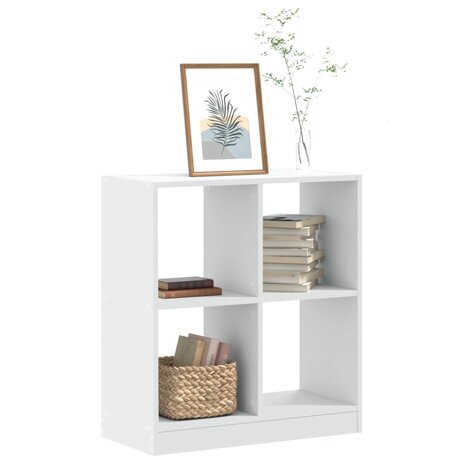 Boekenkast 68,5x32x75 cm bewerkt hout wit 1