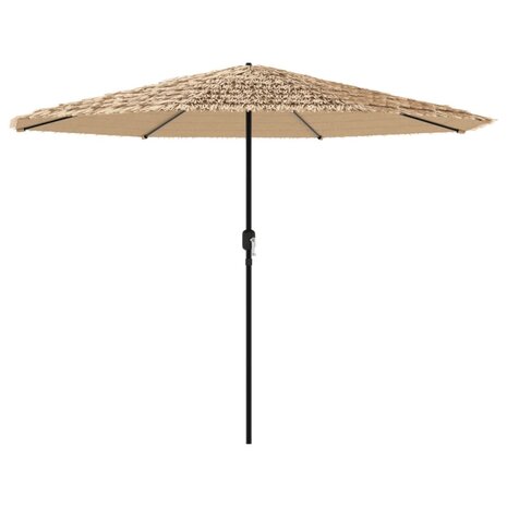 Parasol met stalen paal 388x388x248 cm bruin 2