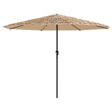 Parasol met stalen paal 388x388x248 cm bruin 3