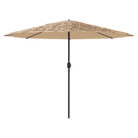 Parasol met stalen paal 388x388x248 cm bruin 4