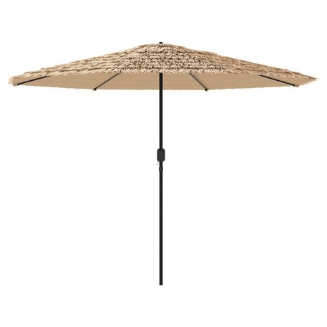 Parasol met stalen paal 388x388x248 cm bruin 5