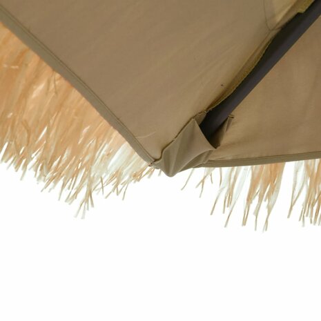 Parasol met stalen paal 388x388x248 cm bruin 9