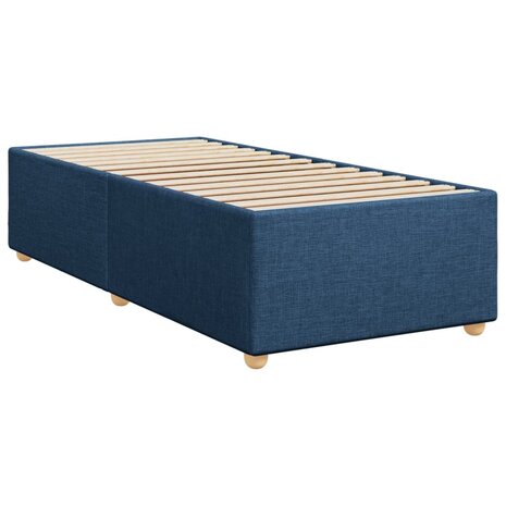 Boxspring met matras stof blauw 80x200 cm 5