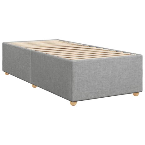 Boxspring met matras stof lichtgrijs 90x190 cm 5