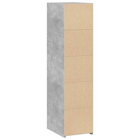 Hoge kast 30x41x124 cm bewerkt hout betongrijs 6