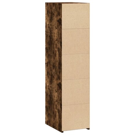 Hoge kast 30x41x124 cm bewerkt hout gerookt eikenkleurig 6