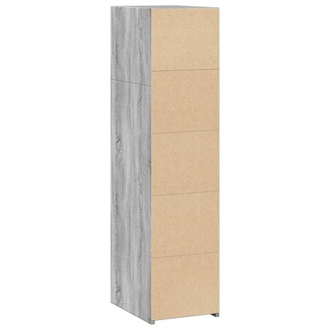 Hoge kast 30x41x124 cm bewerkt hout grijs sonoma eikenkleurig 6