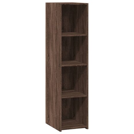 Hoge kast 30x41x124 cm bewerkt hout bruin eikenkleur 2