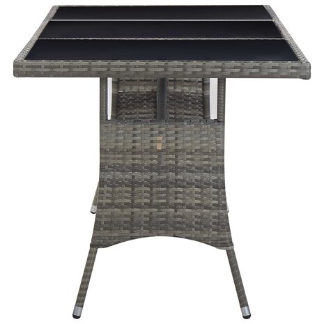 Tuintafel 170x80x74 cm poly rattan grijs 3