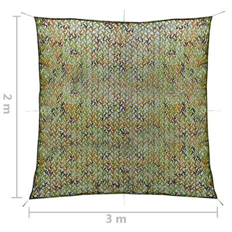 Camouflagenet met opbergtas 2x3 m groen 5