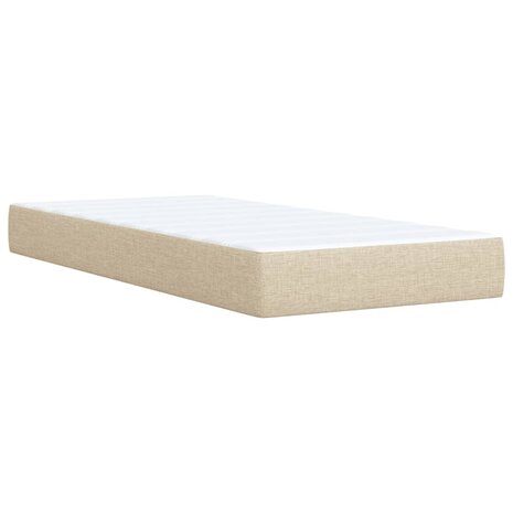 Boxspring met matras stof crèmekleurig 80x200 cm 8