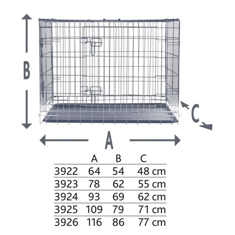 TRIXIE Bench 64x54x48 cm gegalvaniseerd 5