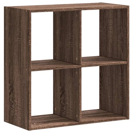 Boekenkast 68,5x32x68,5 cm bewerkt hout bruin eikenkleur 2