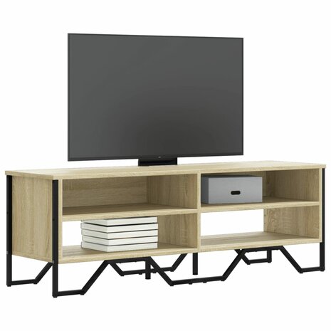 Tv-meubel 122x34x41 cm bewerkt hout sonoma eikenkleurig 1