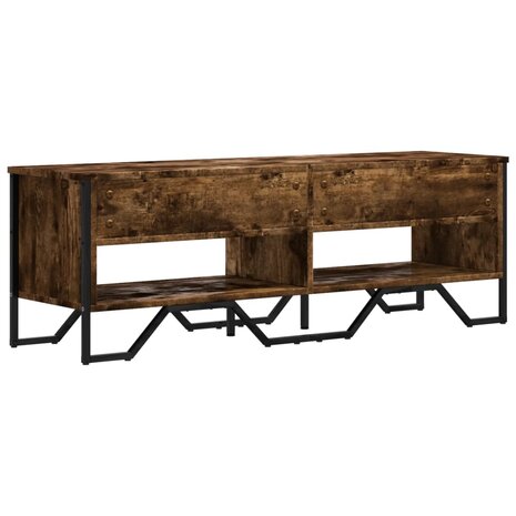 Tv-meubel 122x34x41 cm bewerkt hout gerookt eikenkleurig 6