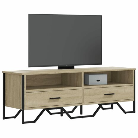 Tv-meubel 122x34x41 cm bewerkt hout sonoma eikenkleurig 1