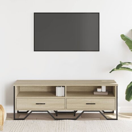 Tv-meubel 122x34x41 cm bewerkt hout sonoma eikenkleurig 3