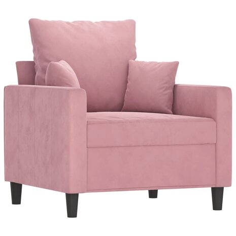 Fauteuil 60 cm fluweel roze 2