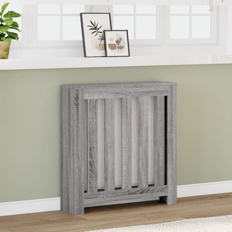 Radiatorombouw 78x20x82 cm bewerkt hout grijs sonoma eikenkleur 1