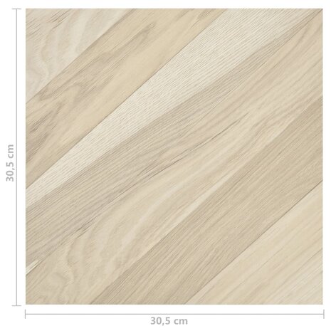 Vloerplanken 20 st zelfklevend 1,86 m² PVC gestreept beige 11