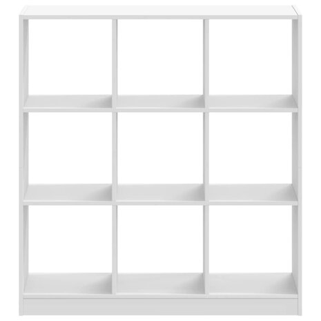 Boekenkast 102x32x108 cm bewerkt hout wit 4