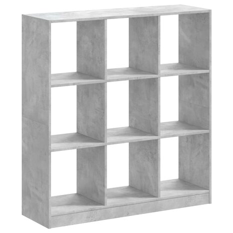 Boekenkast 102x32x108 cm bewerkt hout betongrijs 2