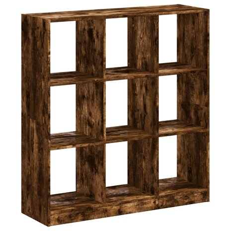 Boekenkast 102x32x108 cm bewerkt hout gerookt eikenkleurig 6