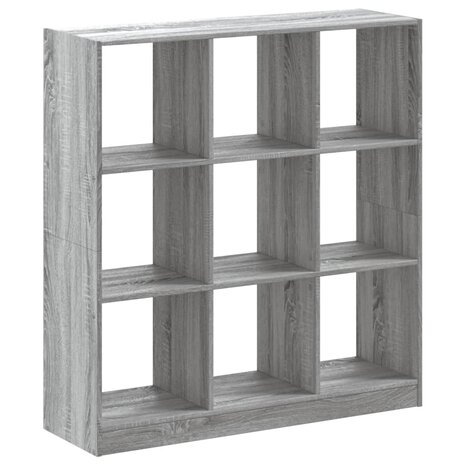 Boekenkast 102x32x108 cm bewerkt hout grijs sonoma eikenkleurig 2