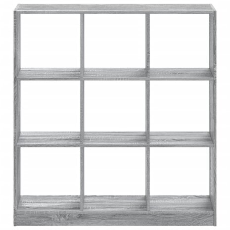 Boekenkast 102x32x108 cm bewerkt hout grijs sonoma eikenkleurig 4