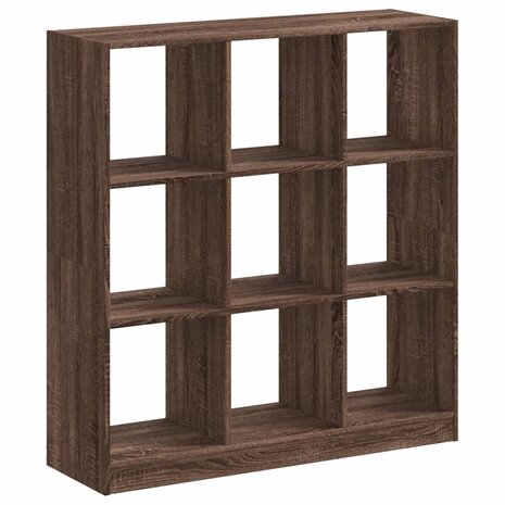 Boekenkast 102x32x108 cm bewerkt hout bruin eikenkleurig 6