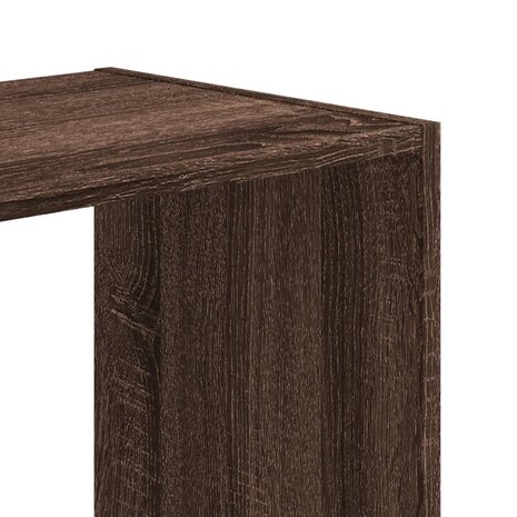 Boekenkast 102x32x108 cm bewerkt hout bruin eikenkleurig 7