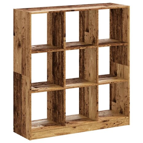 Boekenkast 102x32x108 cm bewerkt hout oud houtkleurig 2